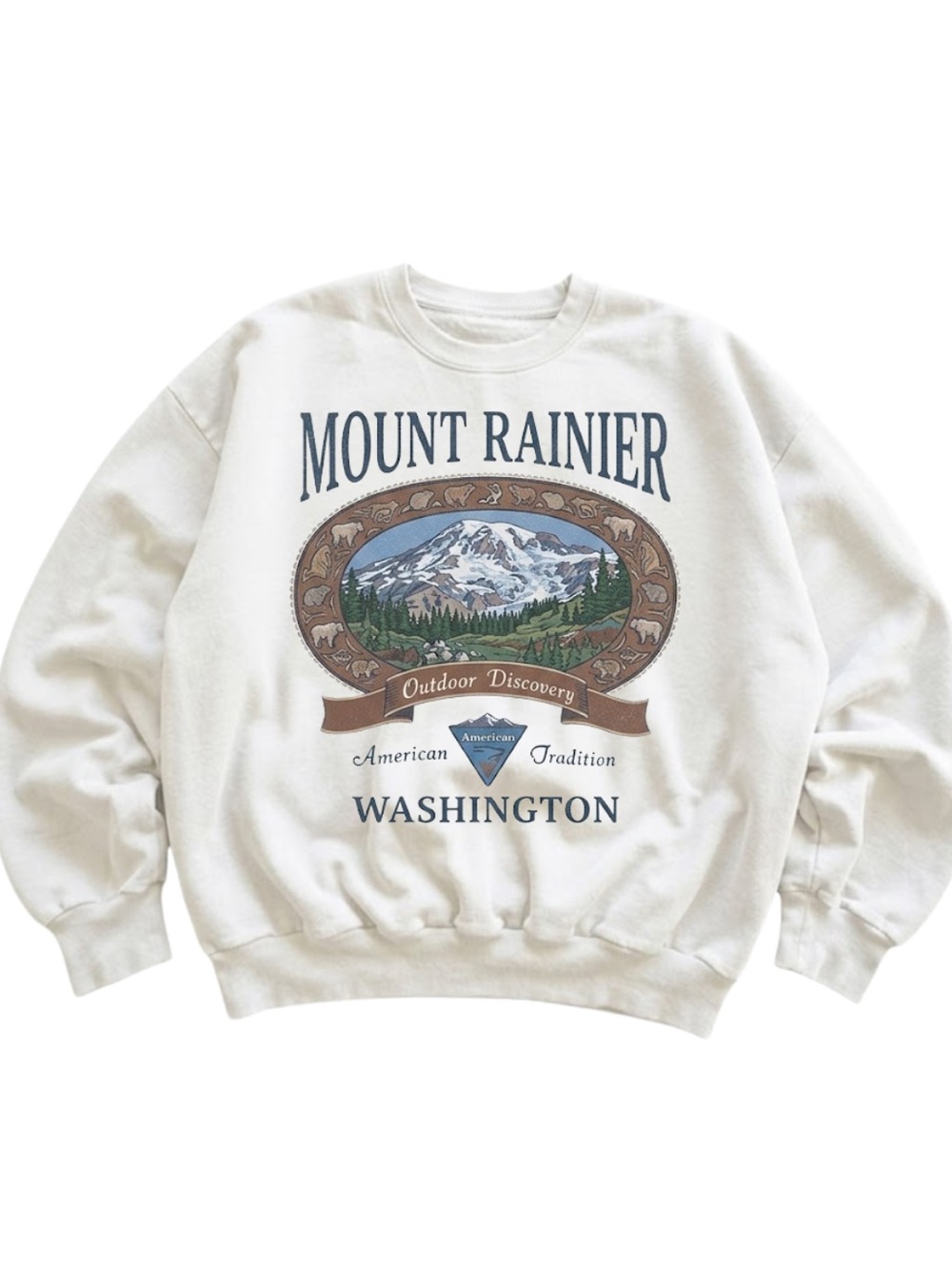 Gildan Mount Rainier Graphic Sweatshirt - White